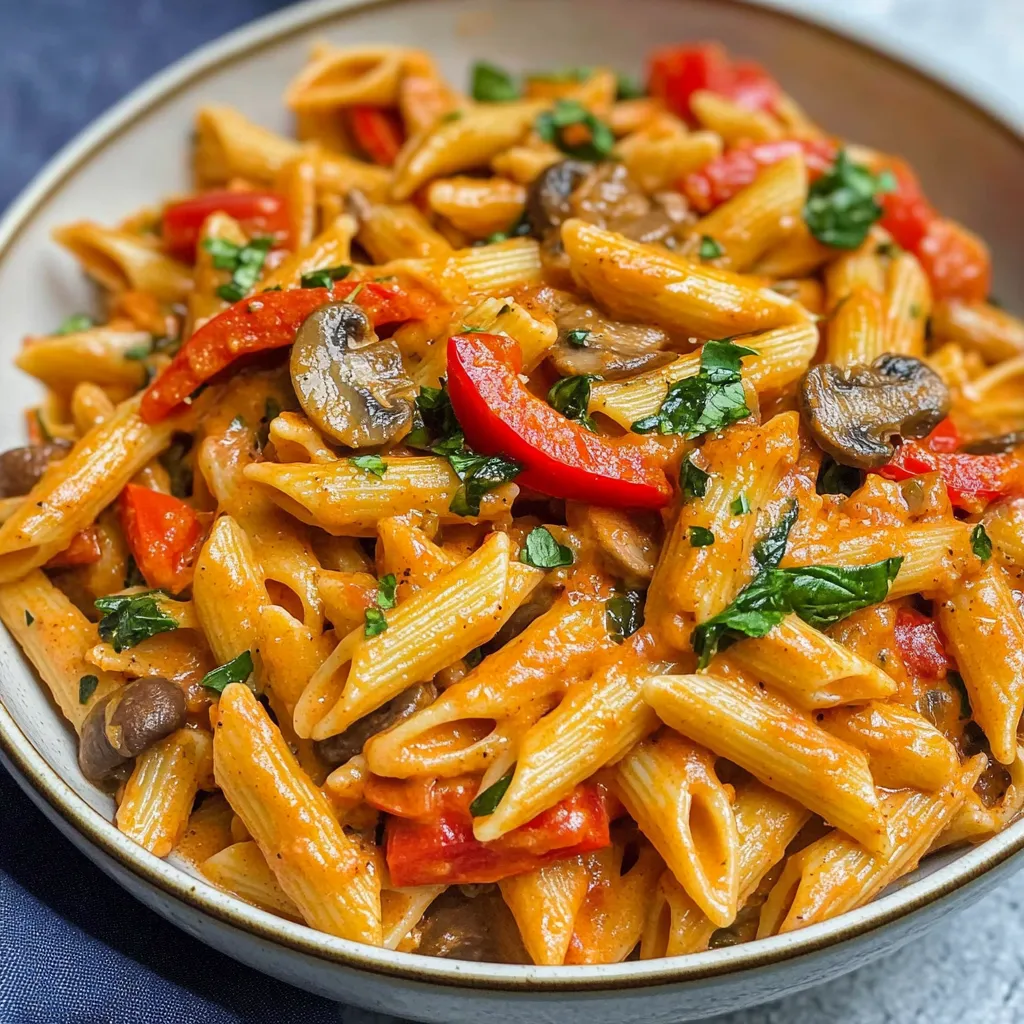 Cremige Vegane Pasta im Fajita-Style – Schnell & Einfach
