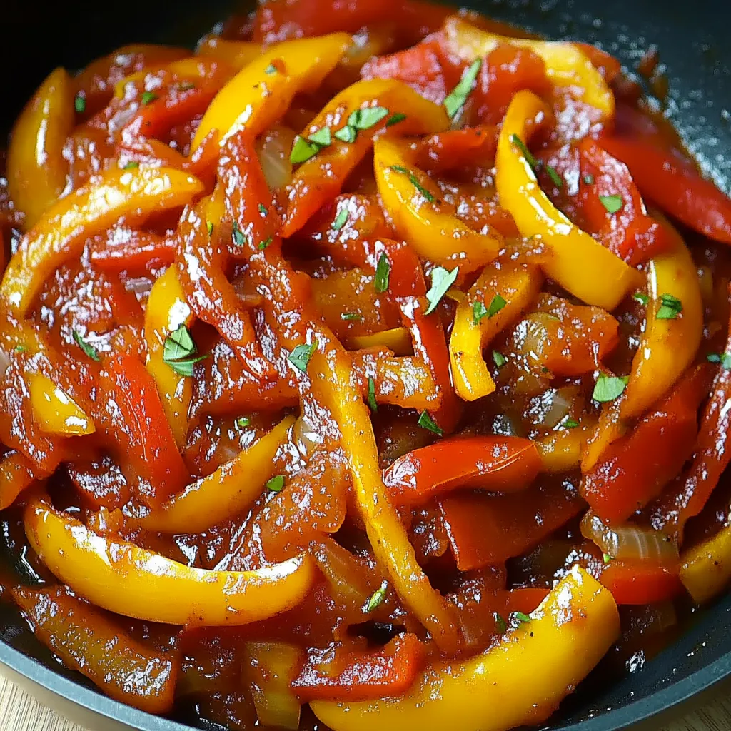 Peperonata Italienisch – Einfache Veggie-Pfanne