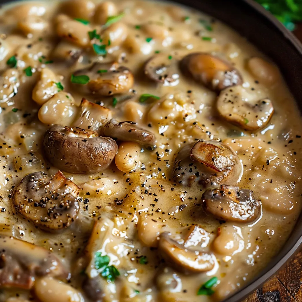 Cremige Weiße Bohnen mit Pilzen – Veggie Genuss