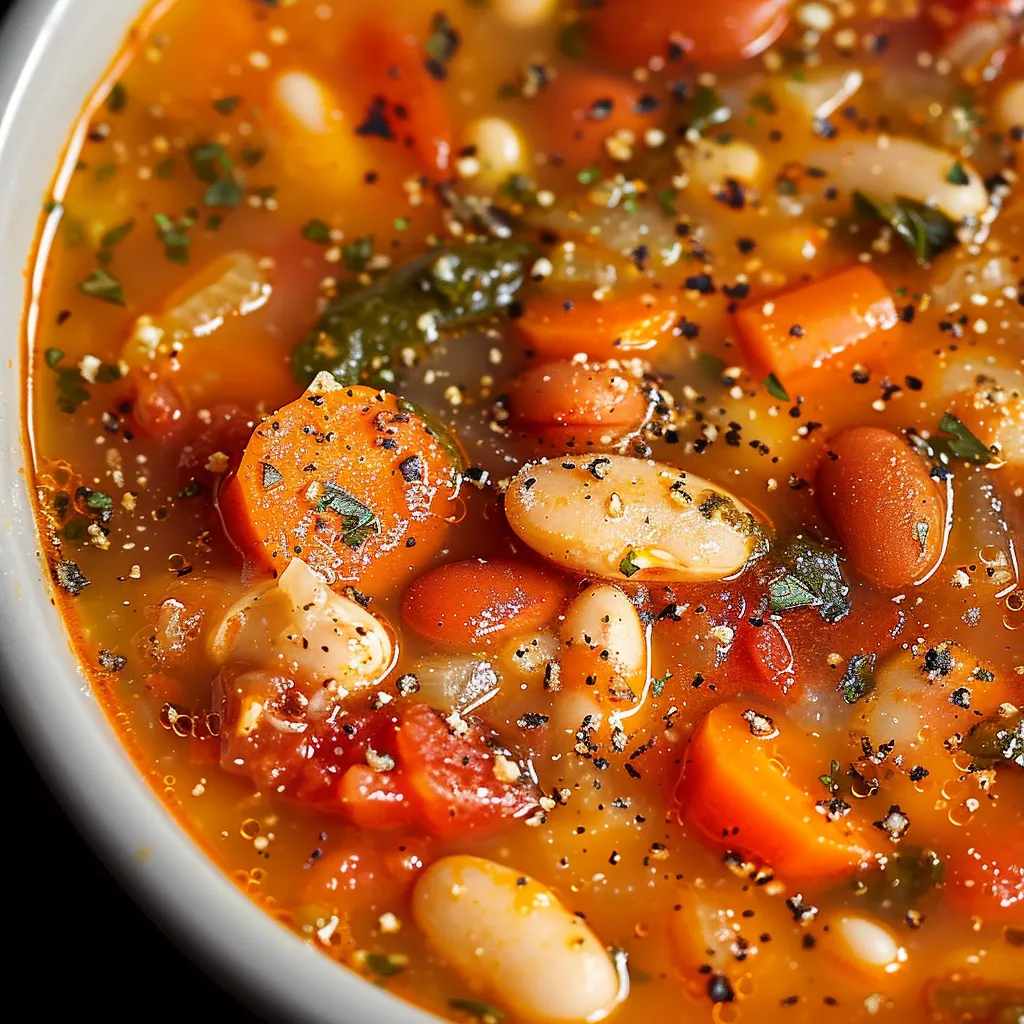 Weiße Bohnen Tomaten Knoblauchsuppe
