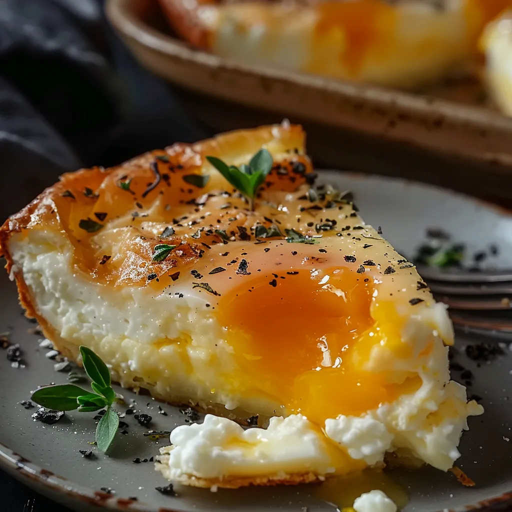 Eier mit Frischkäse aus dem Ofen