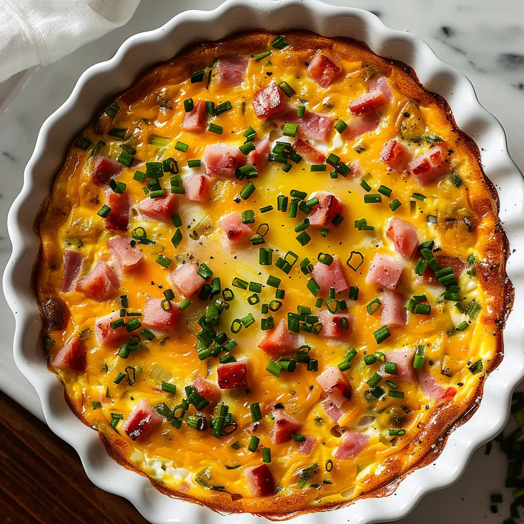 Lockere Quiche ohne Boden mit Käse