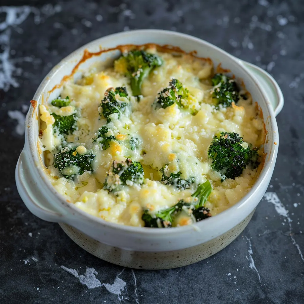 Brokkoli mit Käse überbacken