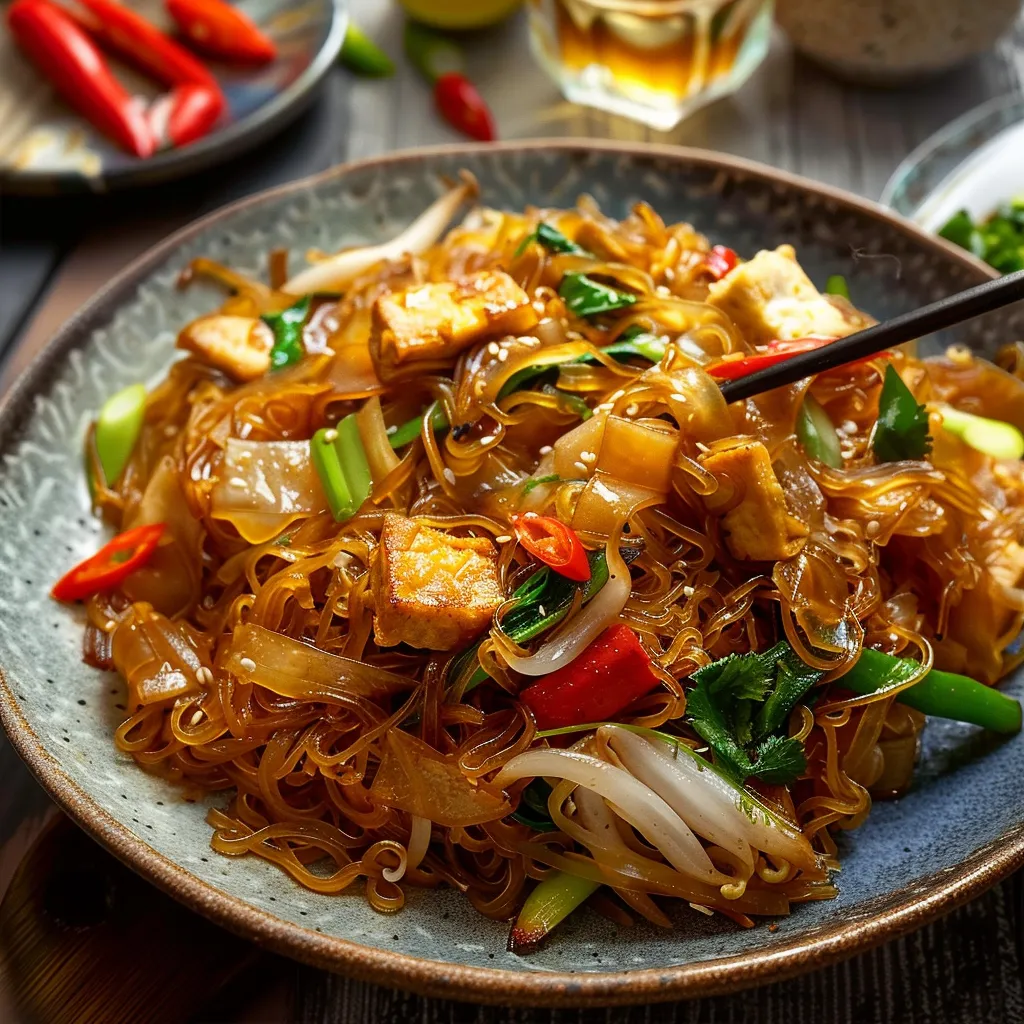 Veganes Pad Woon Sen – Einfache Thai-Küche