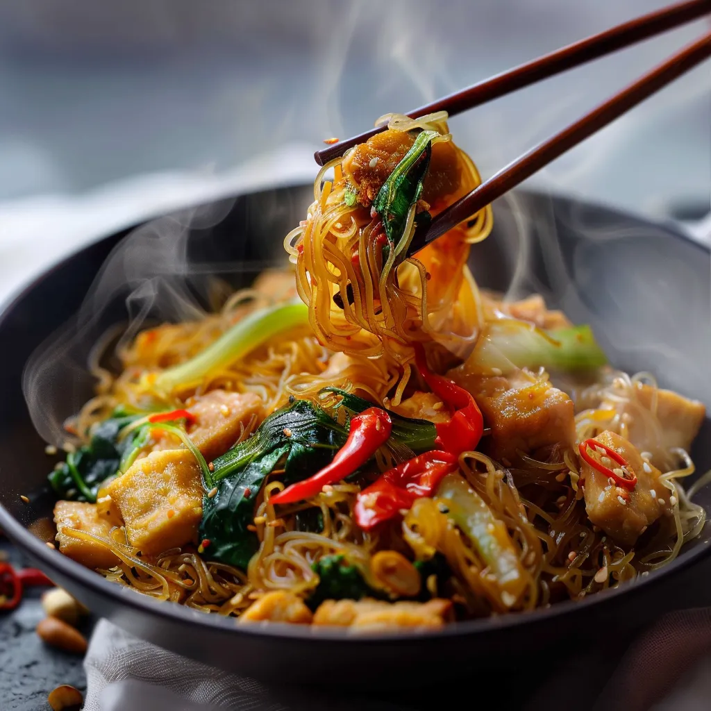 Vegetarisches Mei Fun – Einfaches Asiagericht
