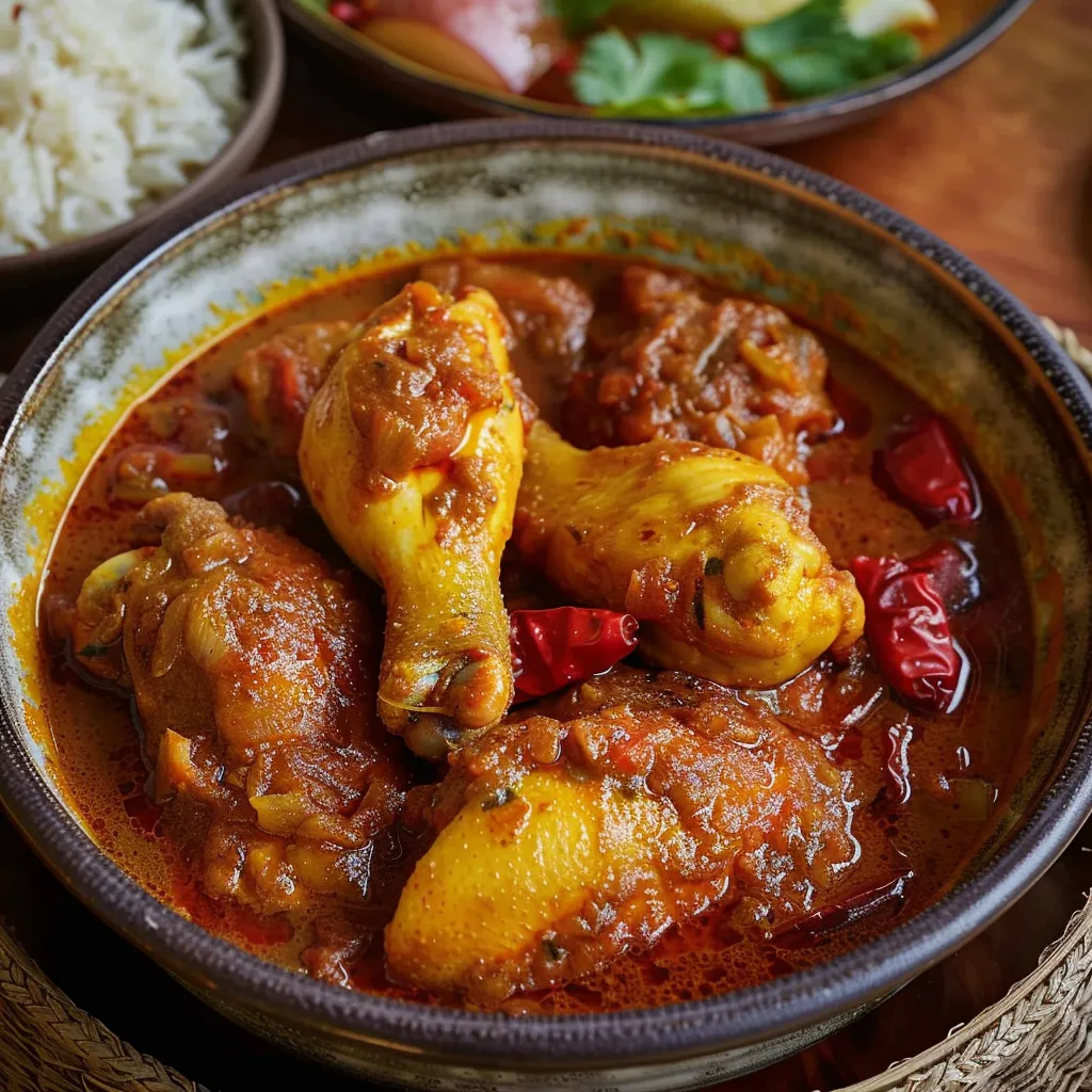 Traditionelles Birmanisches Hühnchen-Curry