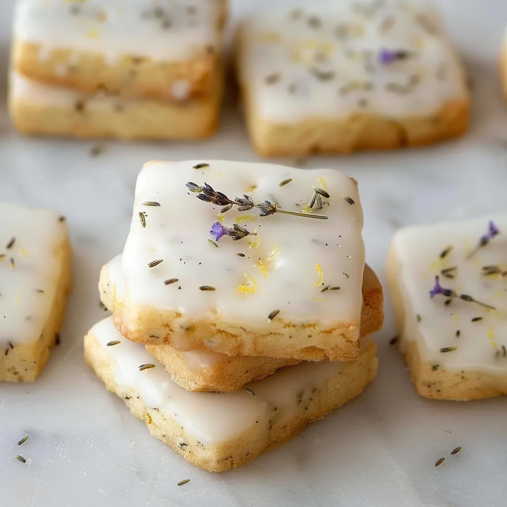 Zitronen Lavendel Sablés mit Glasur