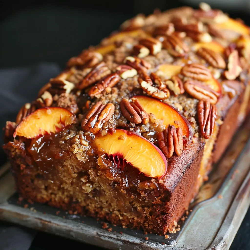Pfirsich-Pekannuss-Kuchen – saftig und süß