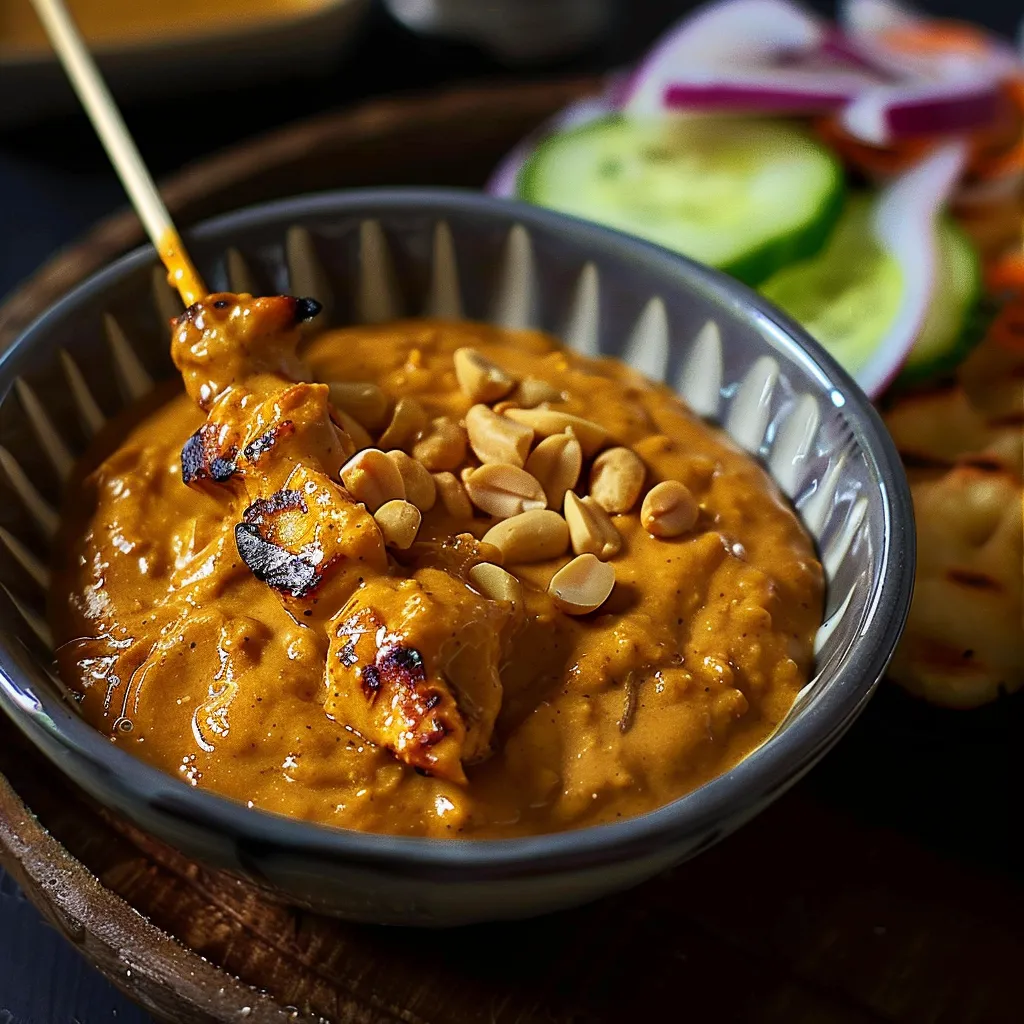 Hausgemachte Satay-Sauce mit Erdnüssen
