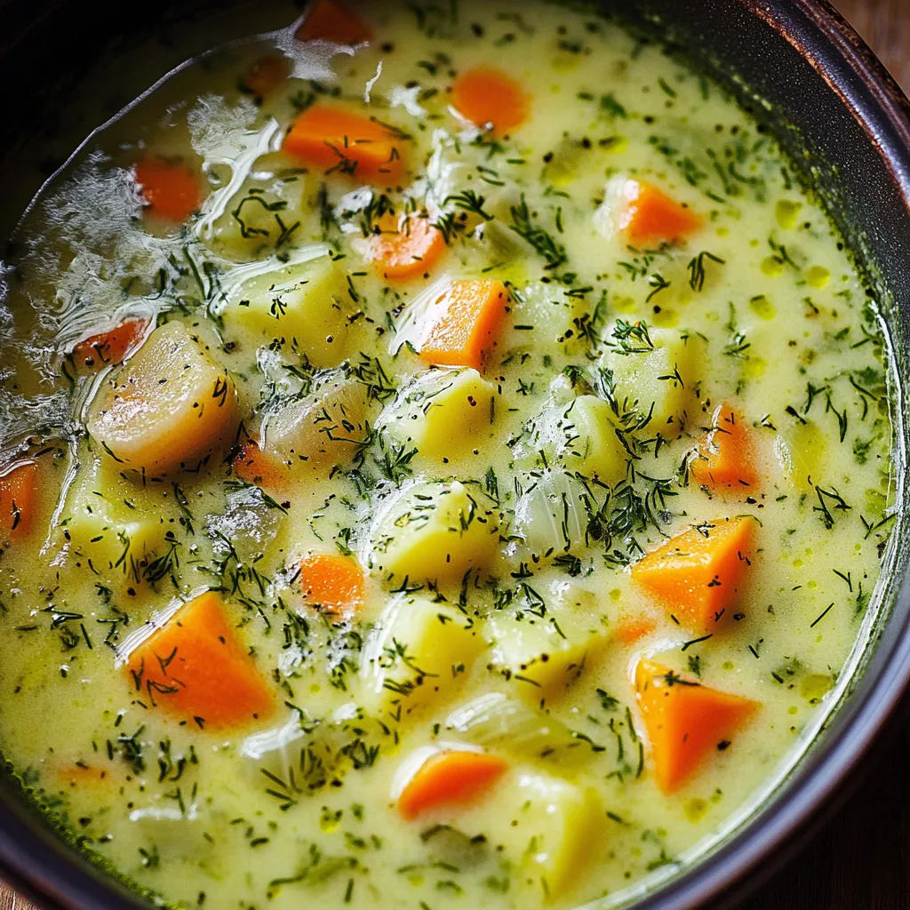 Cremige Polnische Suppe mit Aneth
