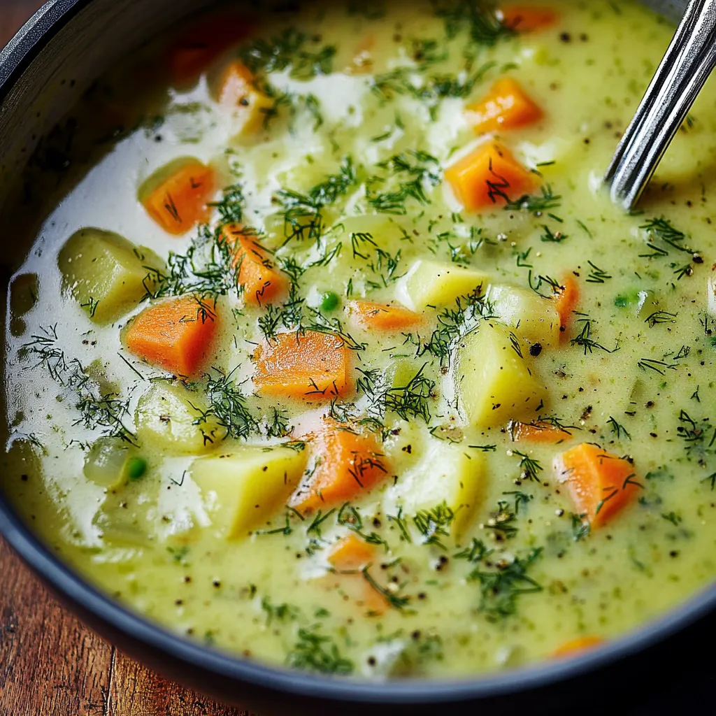 Polnische Suppe mit Dill - Traditionell & Cremig