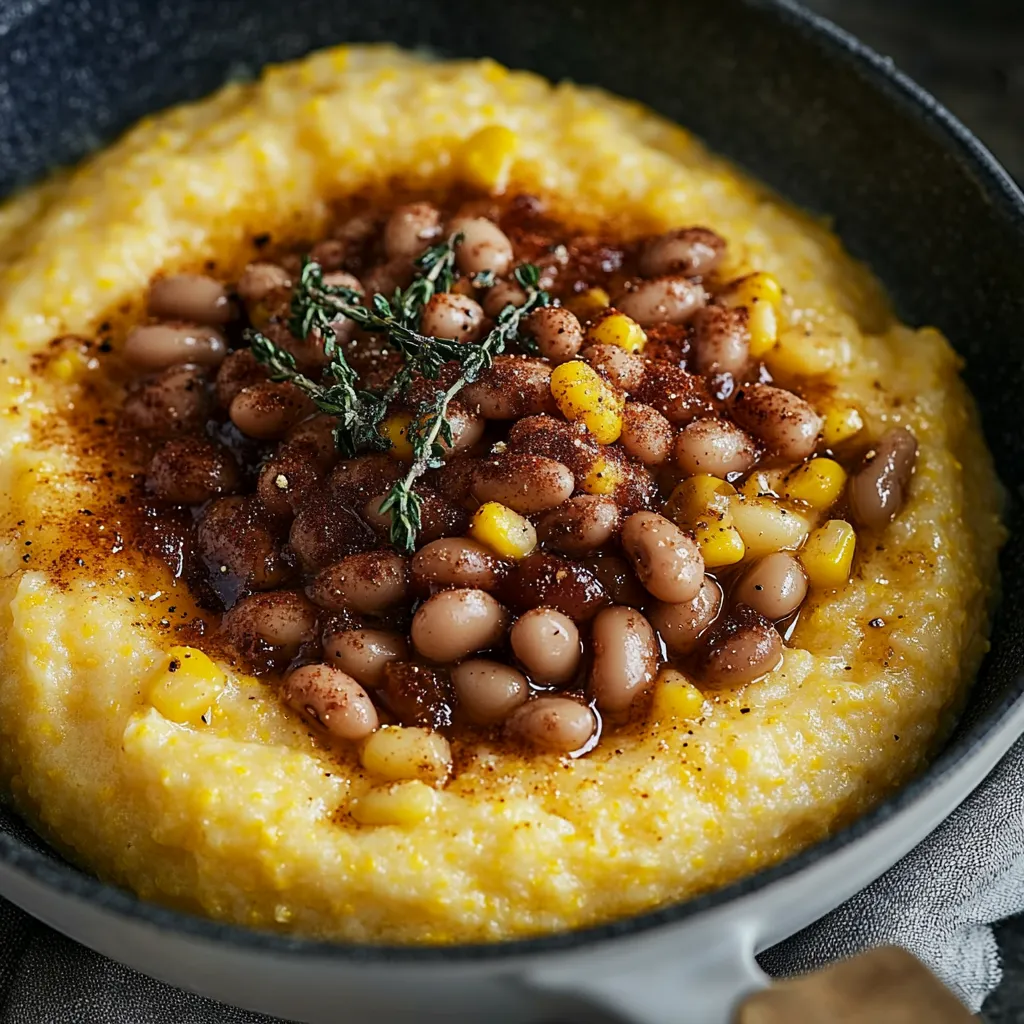 Polenta aus Zuckermais und weißen Bohnen – Vegetarisch
