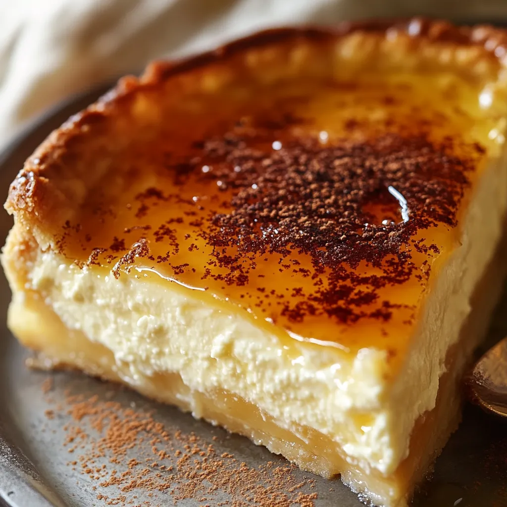 Melopita | Griechische Tarte mit Käse und Honig ohne Boden
