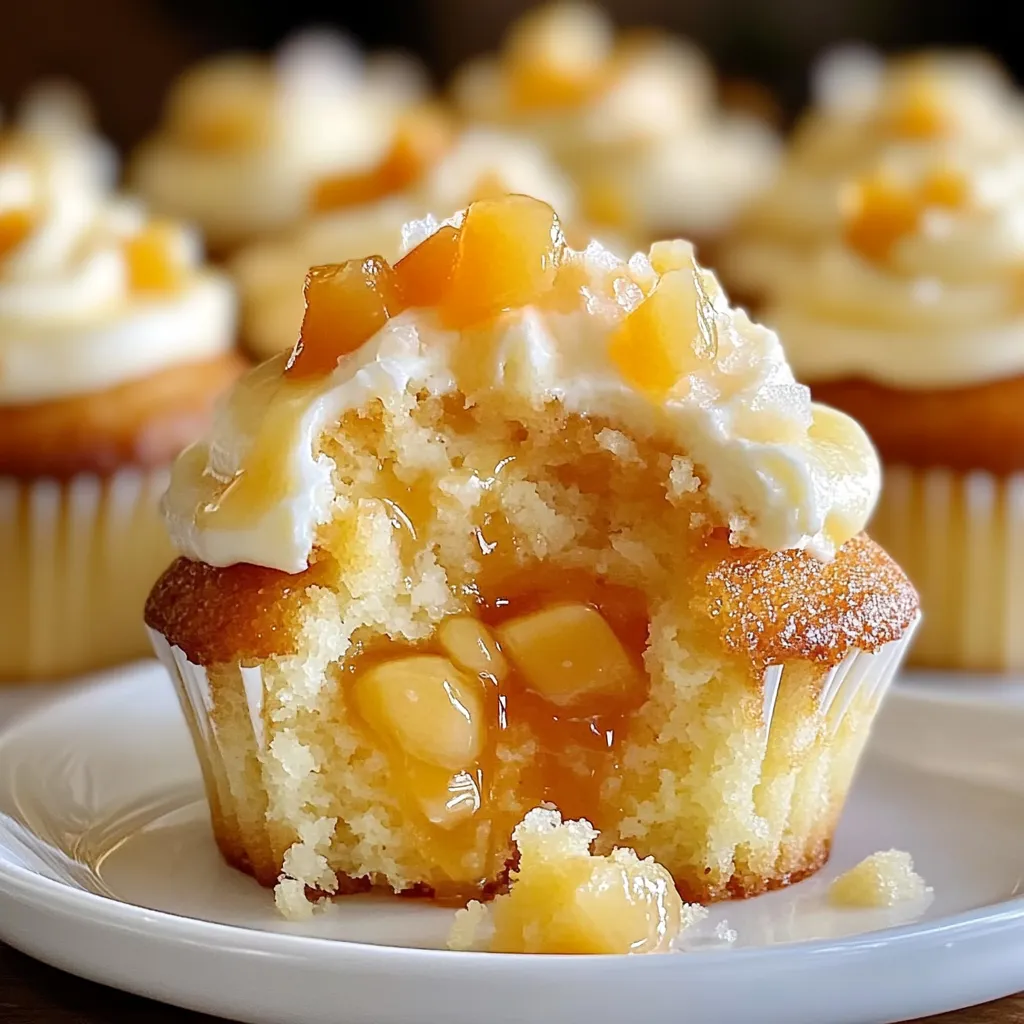 Pfirsich-Muffins mit Frischkäse und Honig