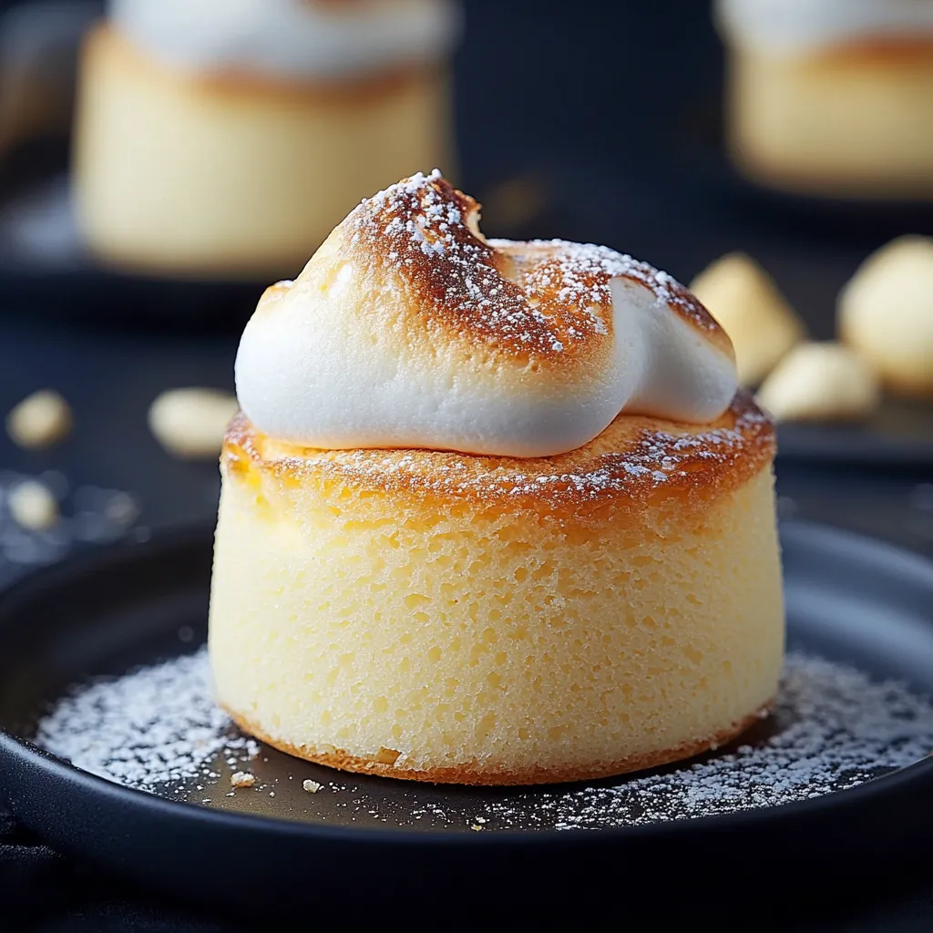 ein luftig gebackenes, goldgelbes Vanille-Soufflé