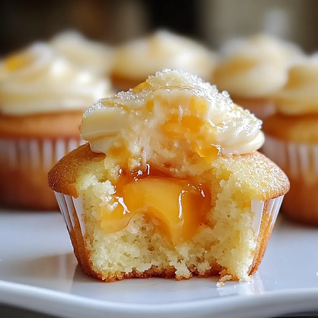 lockere Pfirsich-Honig-Cupcakes