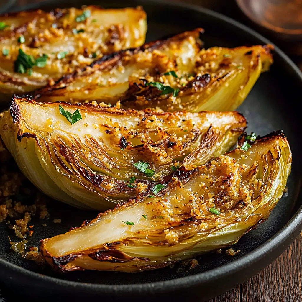 Goldbrauner Kohl mit Miso-Butter und Knusperkruste