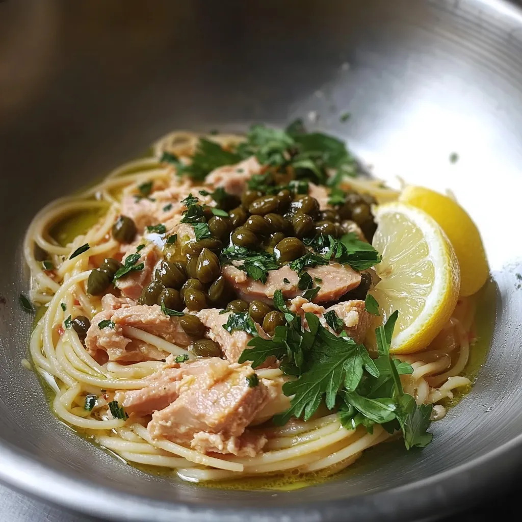 Spaghetti mit Thunfisch und Kapern