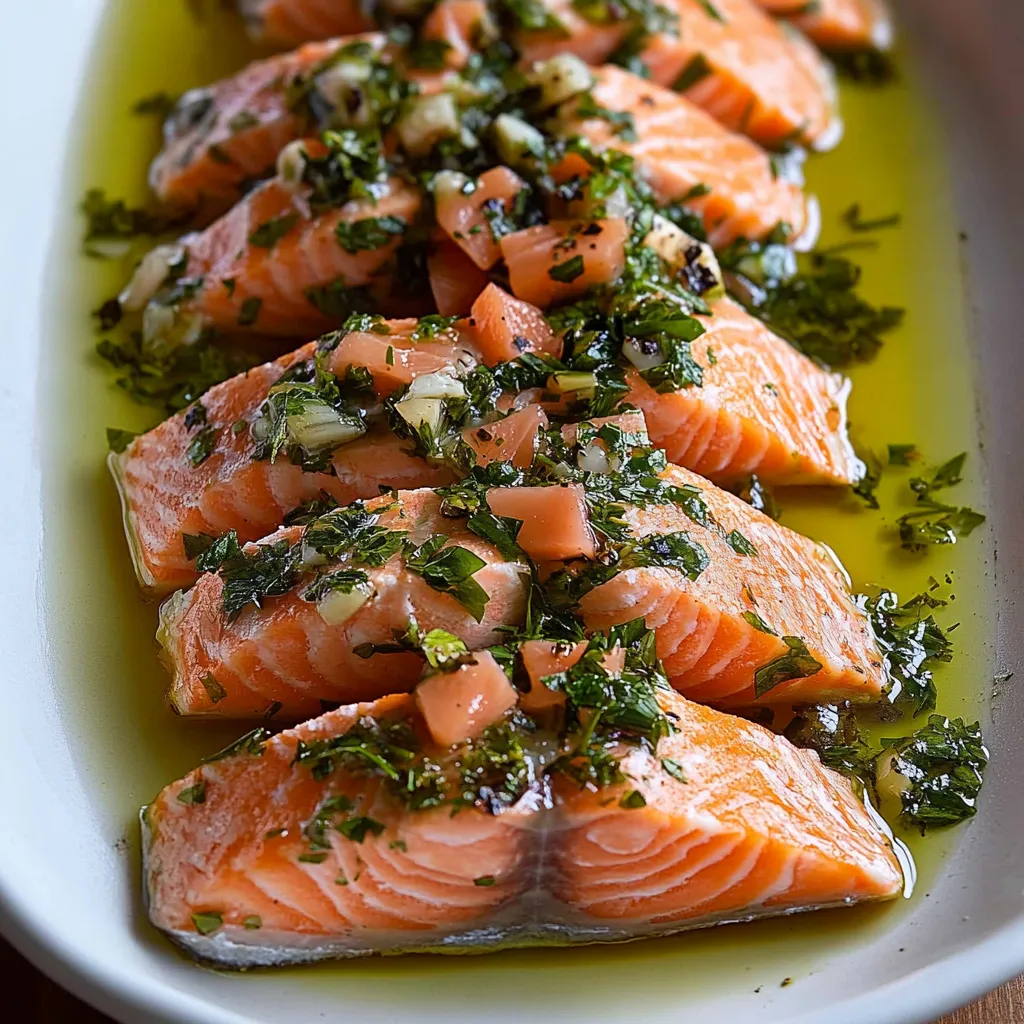 Zarter Saumon mit frischer Kräutervinaigrette