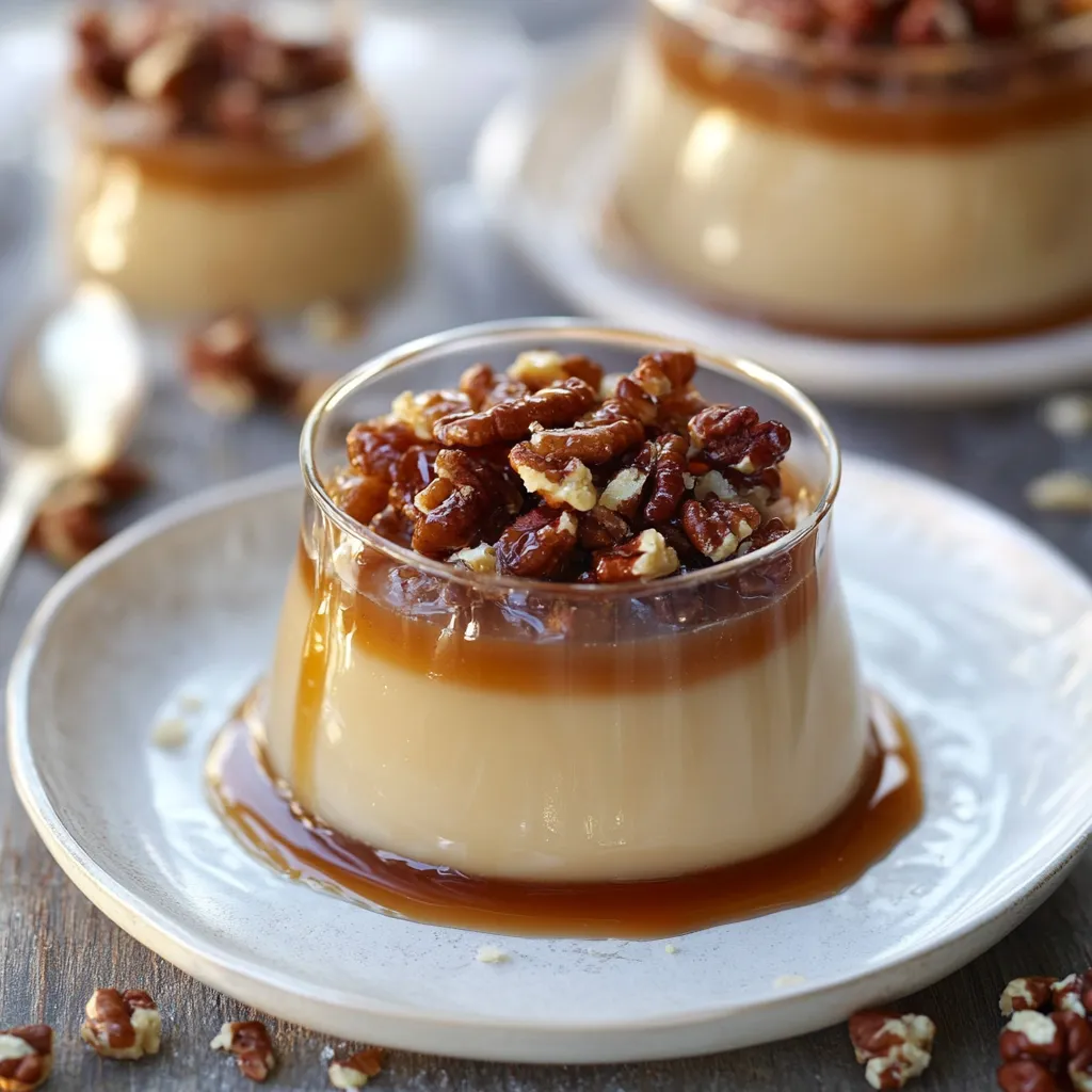 Karamell-Panna Cotta mit knackigem Krokant