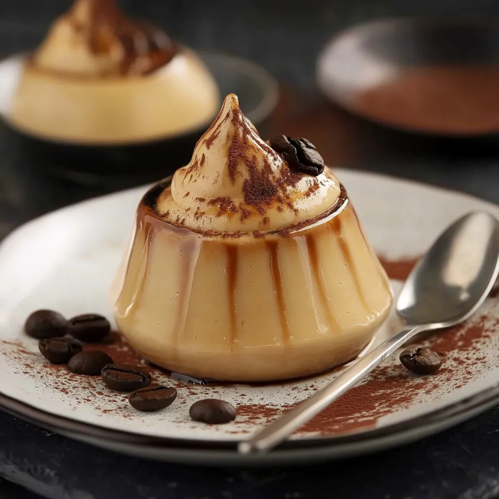 Kaffee-Pudding, Kaffee-Schaum und Schlagsahne