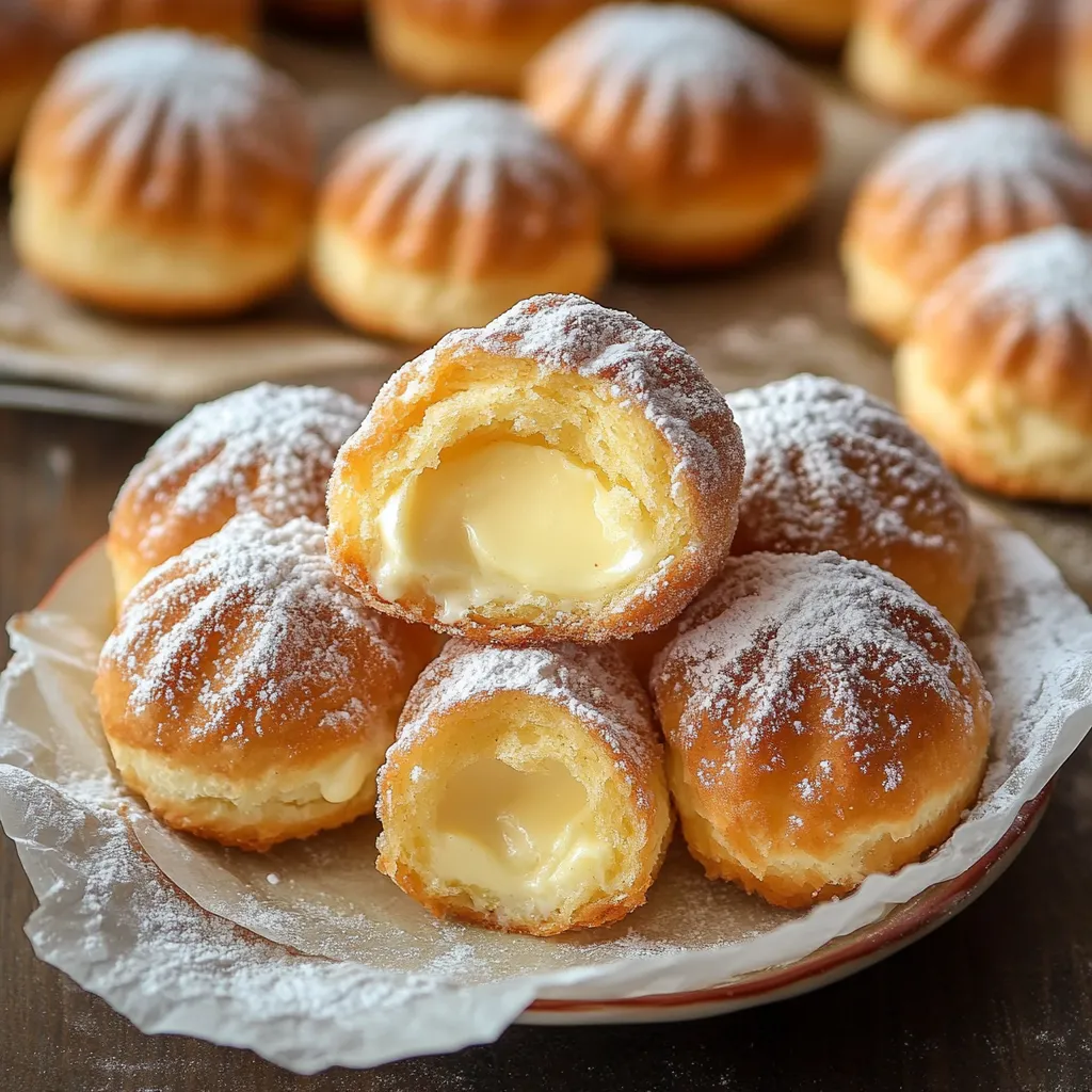 Gefüllte Beignets mit Creme