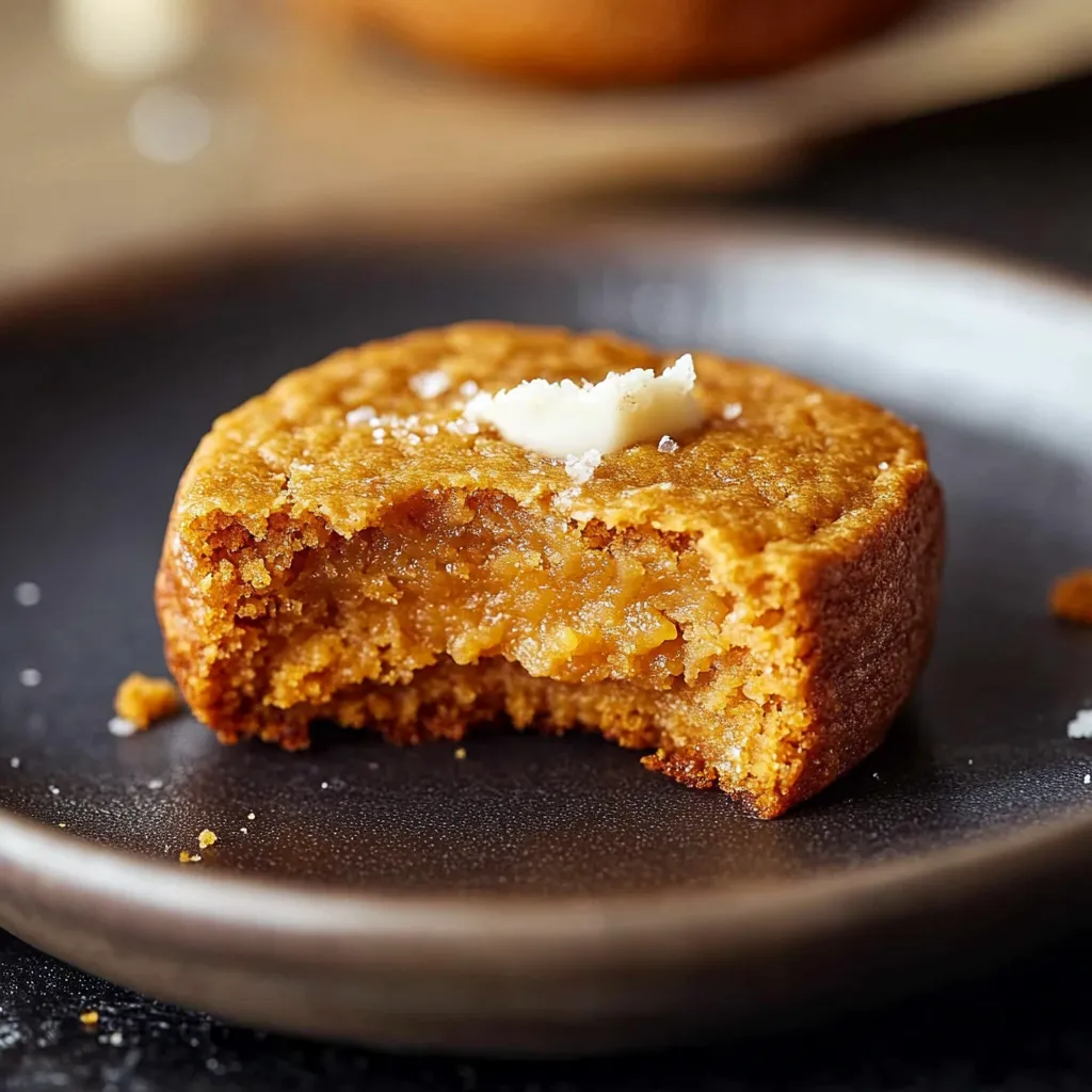 Glutenfreie Süßkartoffel-Kekse, bestrichen mit Honigbutter
