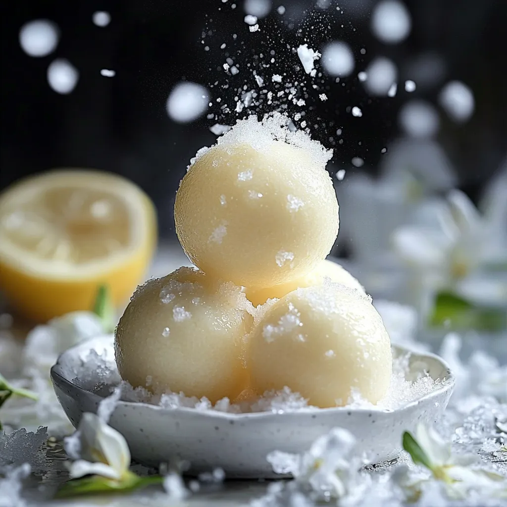 Zarte Schneekugeln Zitrone