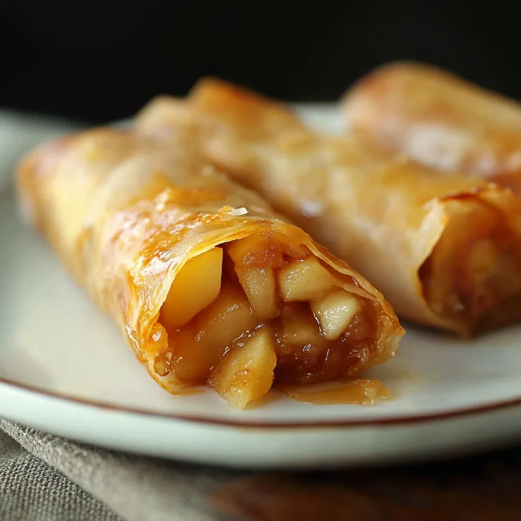 Gebäckrollen aus dem Ofen mit Apfel und Zimt