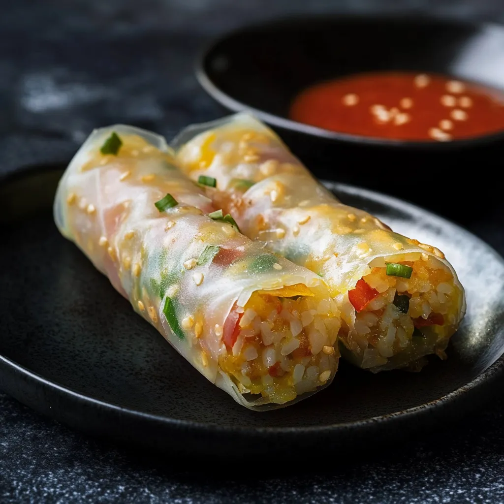 Knusprige Samosa-Rollen aus Reispapier