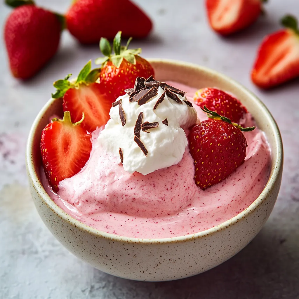 Vegane Erdbeer Mousse