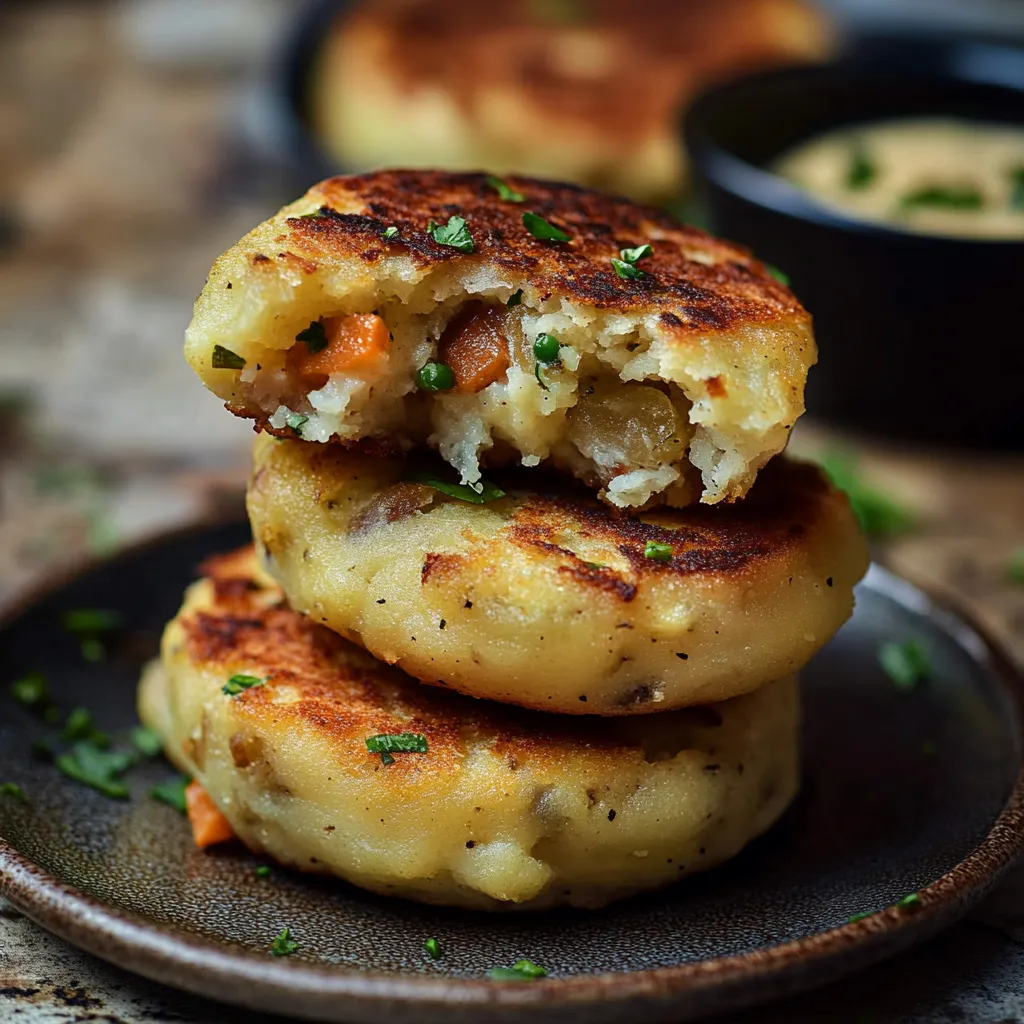 Vegane, glutenfreie Kartoffeltaler mit Füllung machen