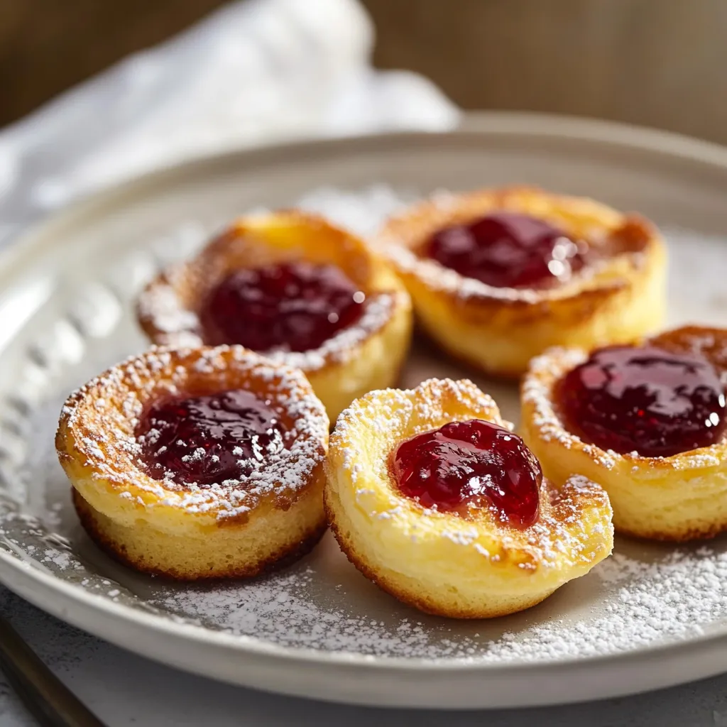 Frisch gebackene luftig-leichte Mini-Ofenpancakes