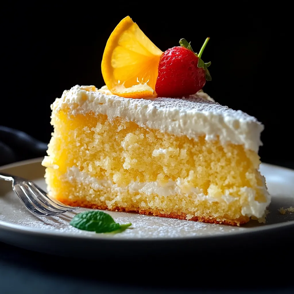 Fluffiger Ricotta Kuchen mit Zitrone