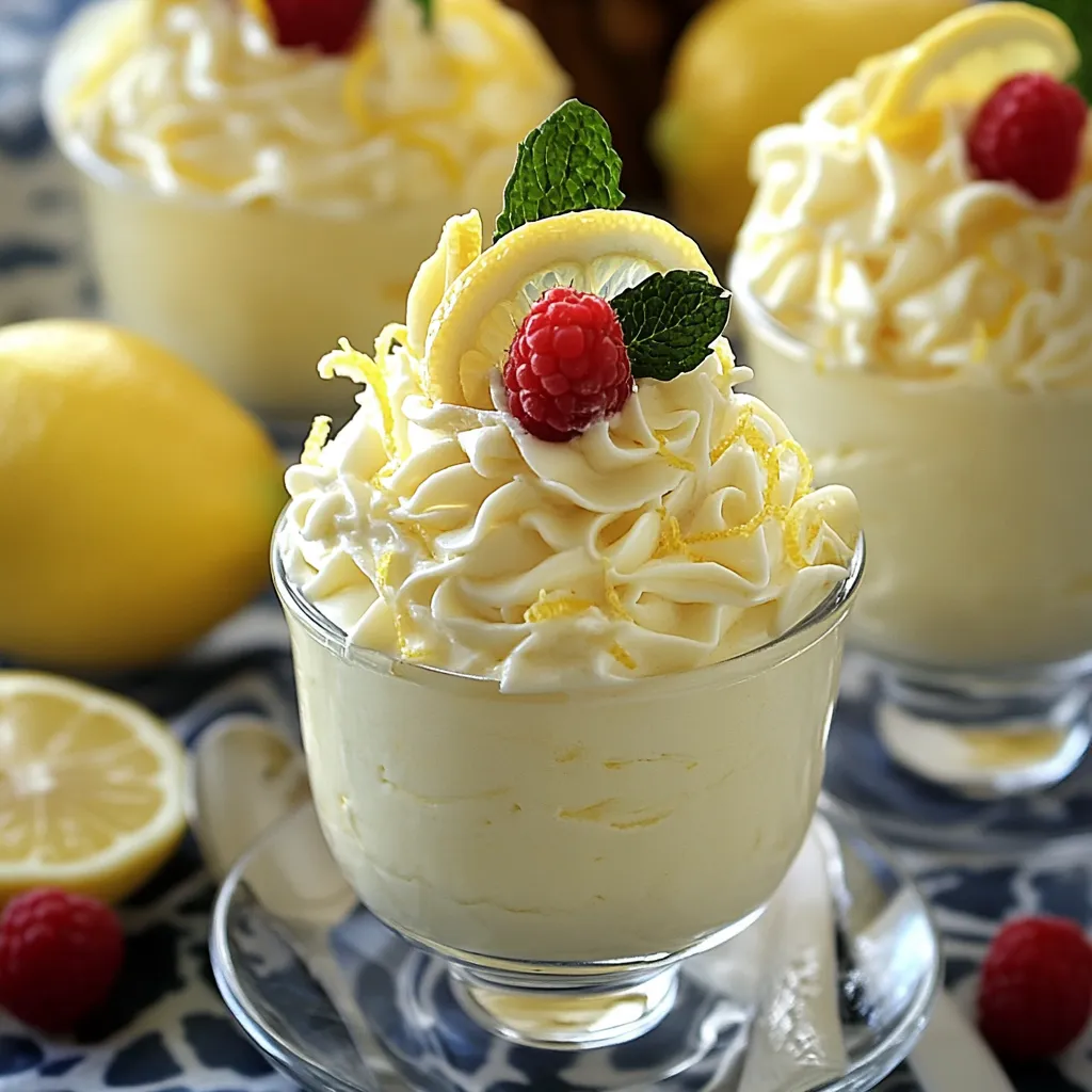 Probiere eine cremig-frische Zitronenmousse