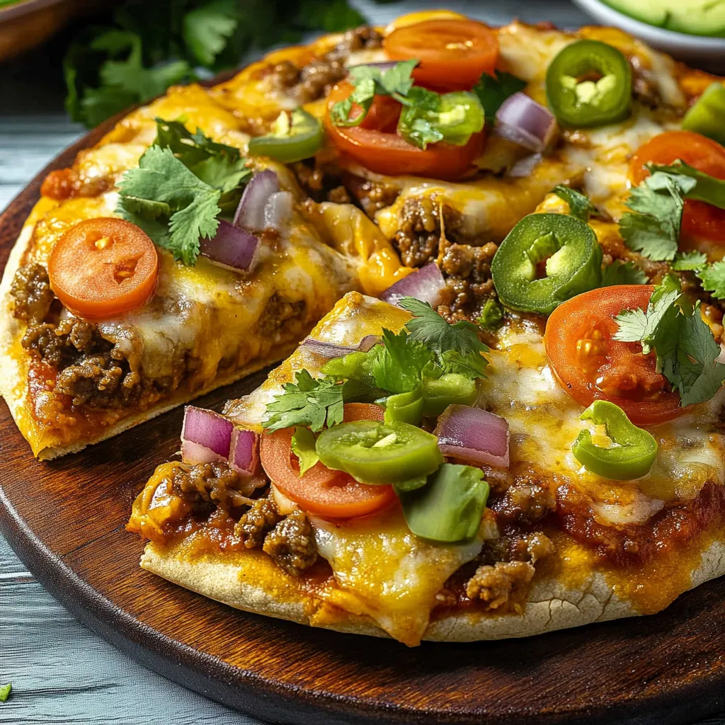 Knusprige hausgemachte mexikanische Pizza