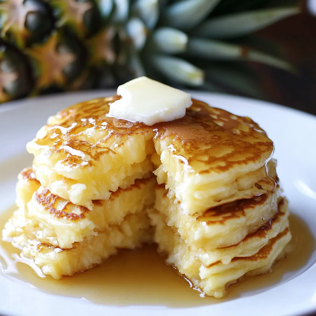 Ananas Pancakes mit Kokos