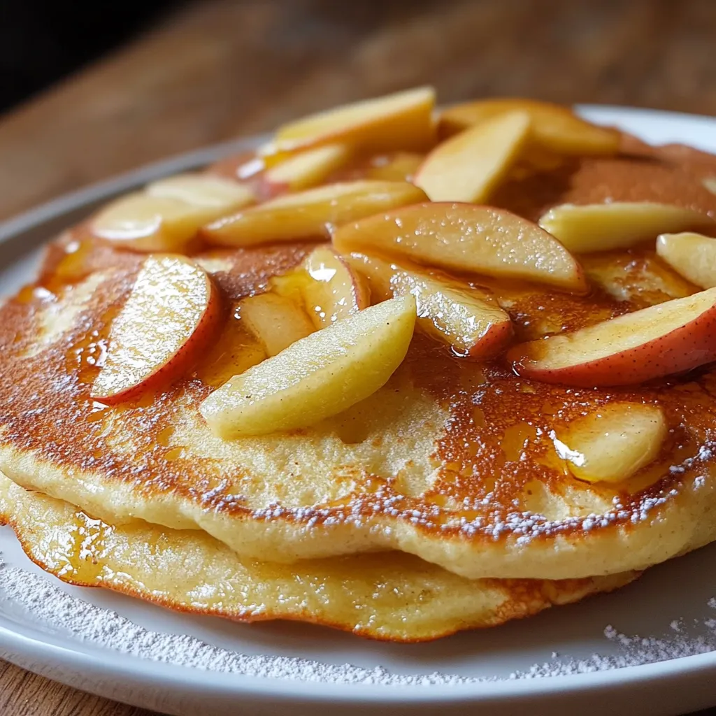 Leckere Apfelpfannkuchen mit Zimt