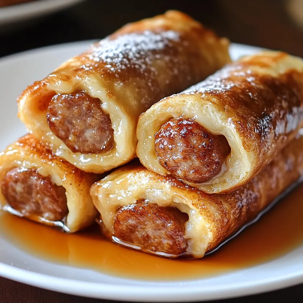 Lecker gerollte Saucisse Brötchen