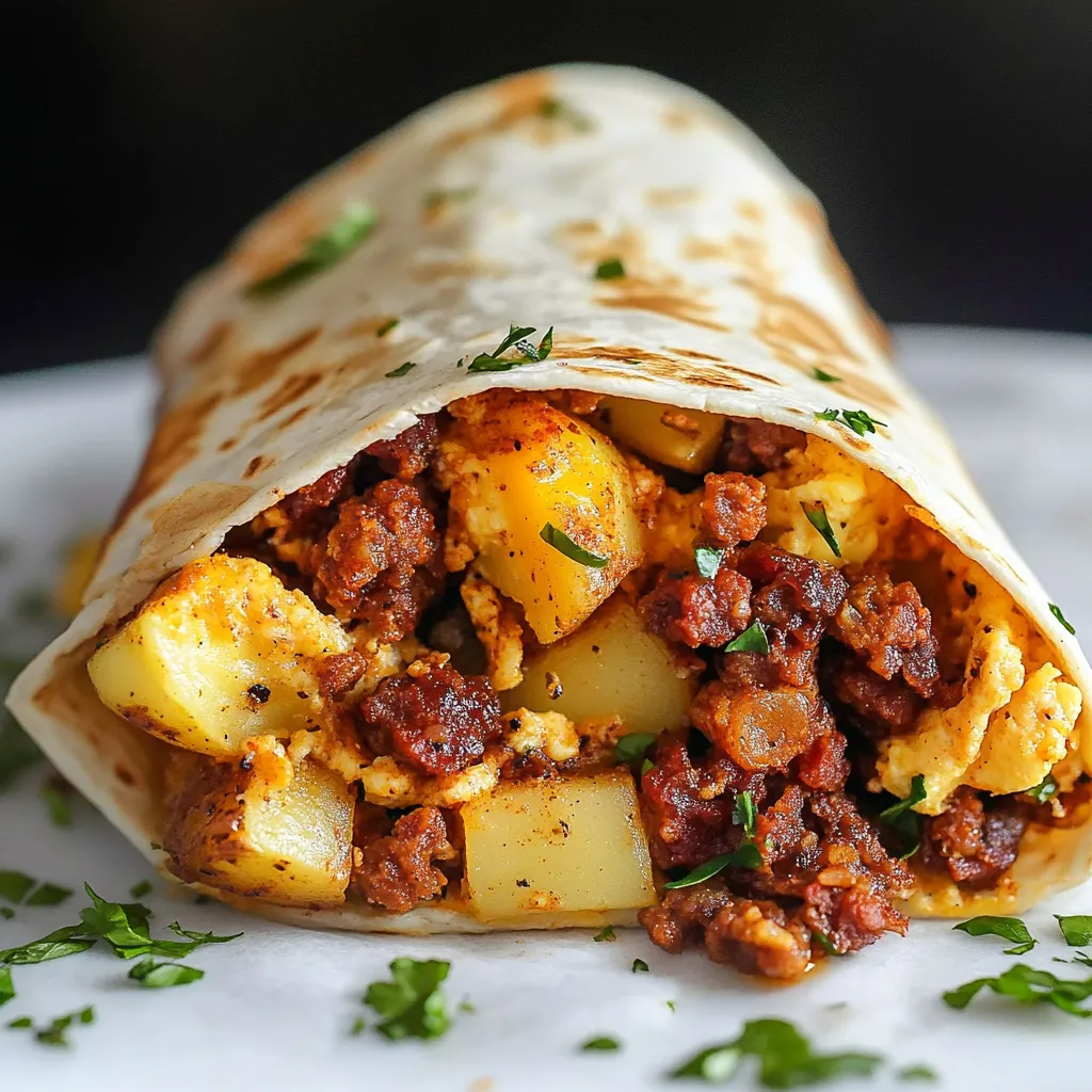 Herzhafter Chorizo-Kartoffel-Burrito