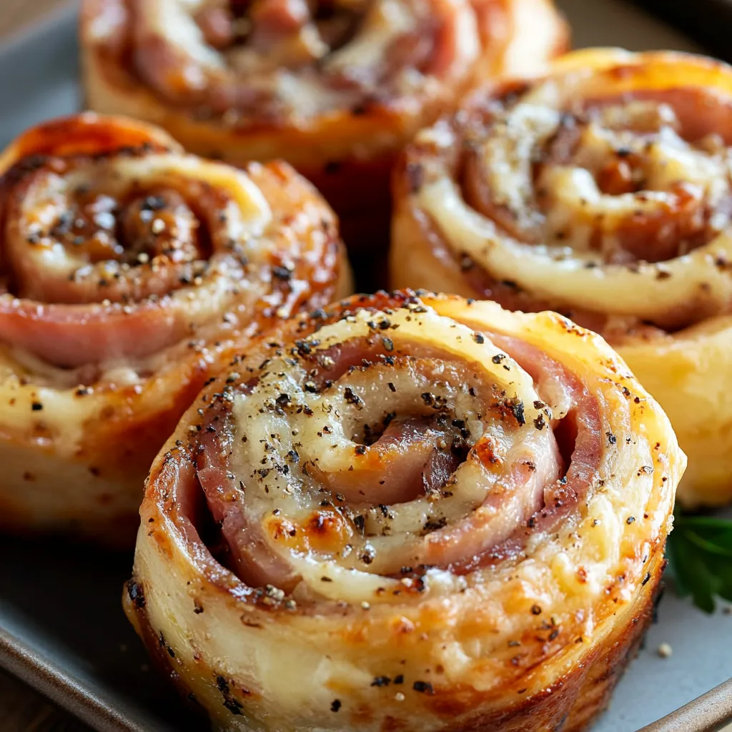 Unwiderstehliche Schinken-Käse-Röllchen frisch gemacht