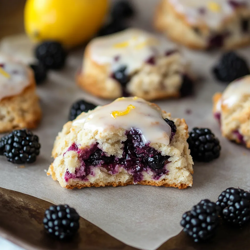 Supersaftige Scones mit Earl Grey und frischen Brombeeren – getoppt mit Zitronenguss