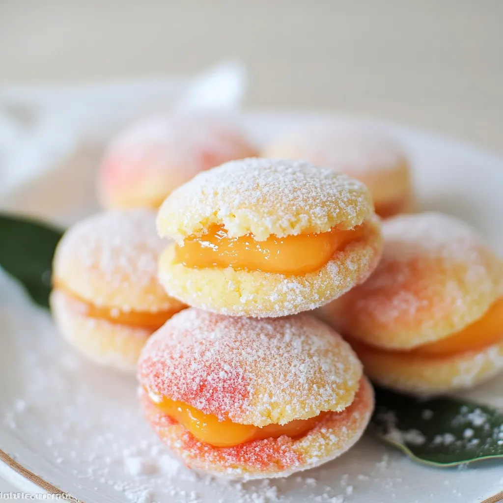 Traditioneller italienischer Pfirsichkeks – lecker und hübsch