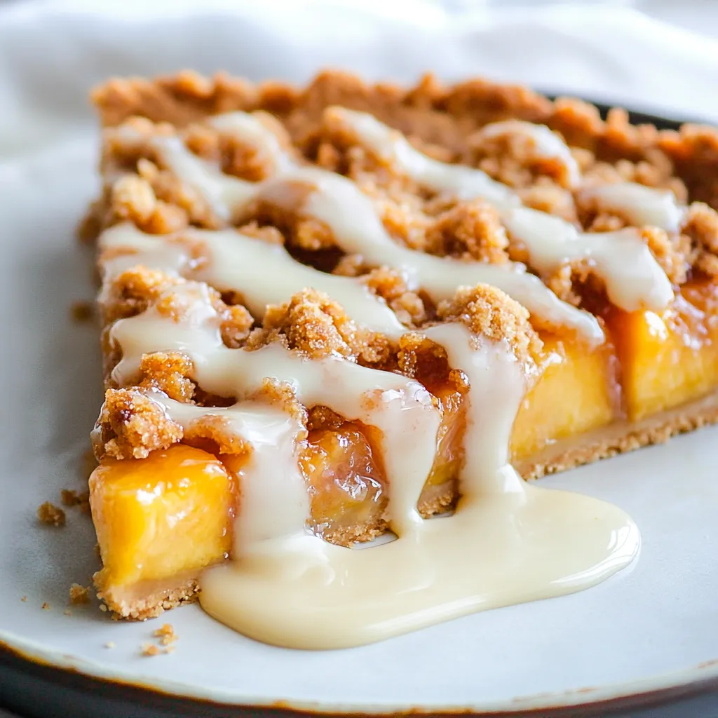 Pfirsichtarte mit brauner Butter