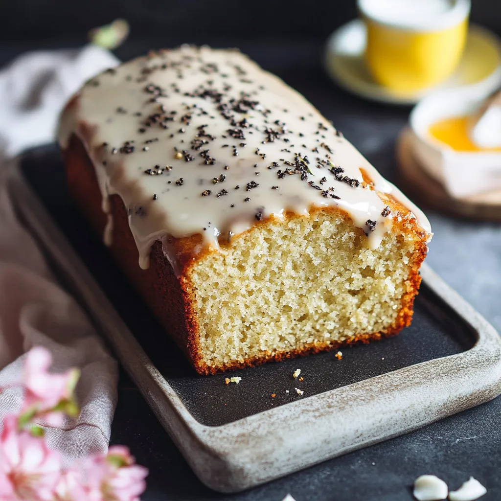 Back einen lockeren Earl Grey Kuchen mit Orangen-Guss