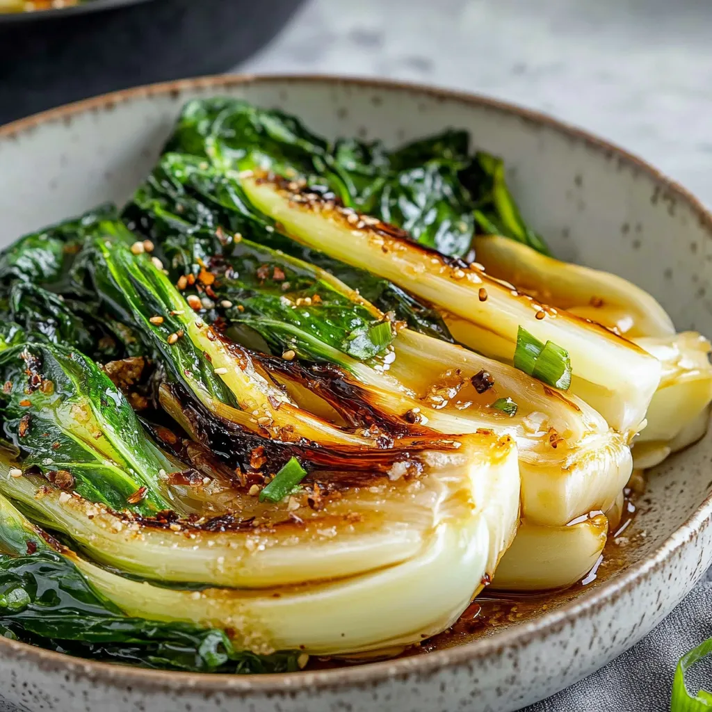 Gebratener Chinakohl mit Knoblauch und Sojasoße