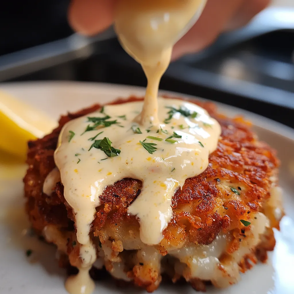 Koch knusprige, würzige Krabbenküchlein mit frischem Zitronen-Aioli