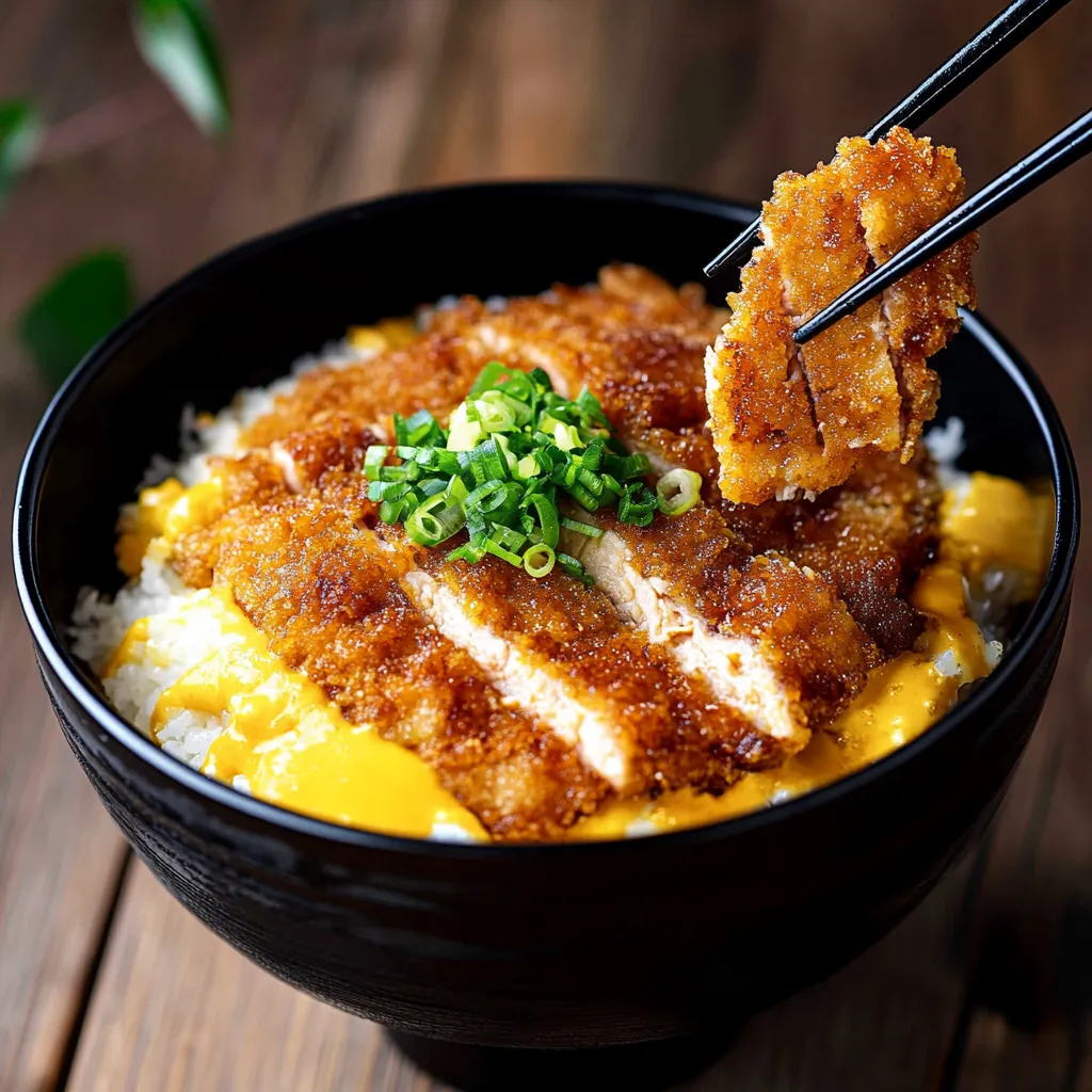 Katsudon mit Schwein und Reis