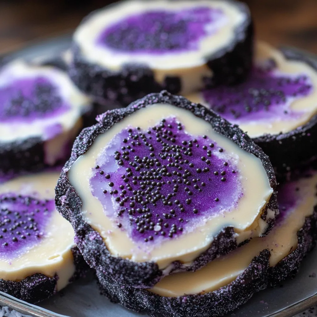 Bunte Geode Kekse mit Glitzer