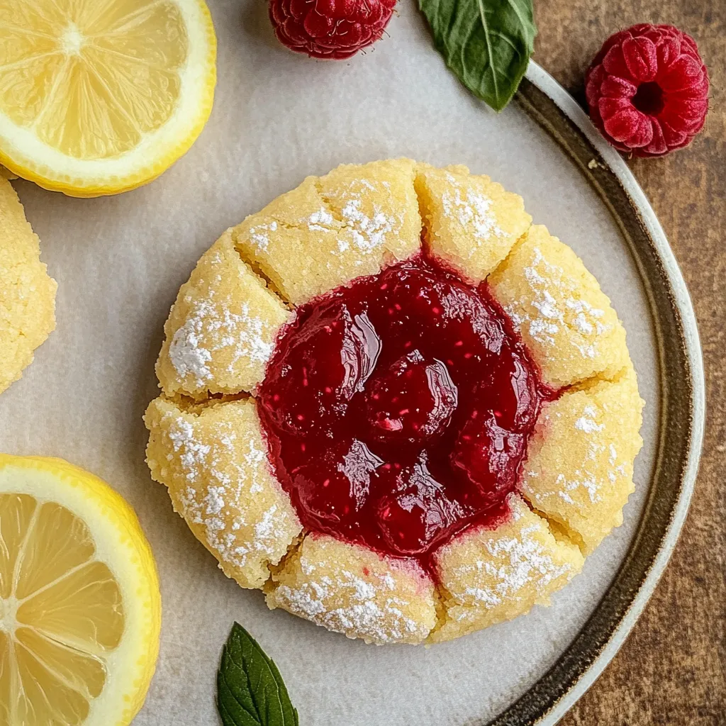 Saftige Zitronenkekse Himbeer